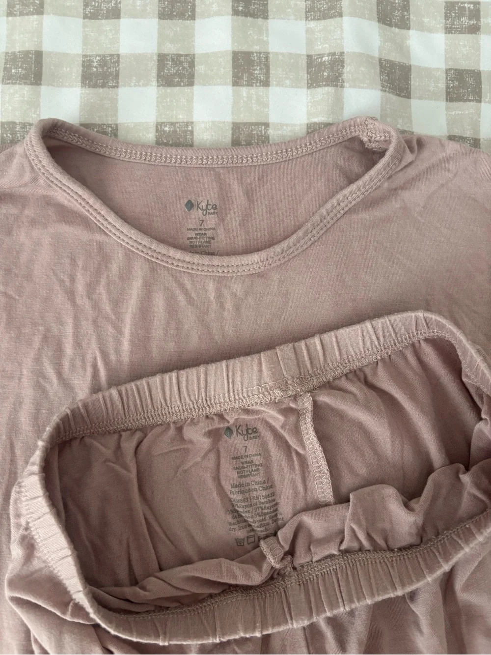 Kyte Kids Long Sleeve Pajama Set in Mauve Pink